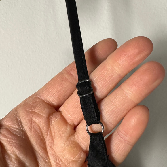 Allison Joy Black Flowy Adjustable Strap Scoop Neck Sleeveless Blouse Women's XL - Picture 7 of 7